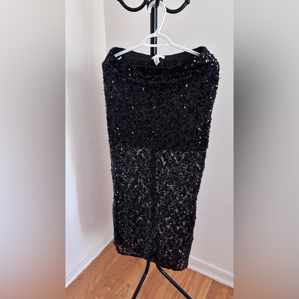 H&M Black Skirt Sequins